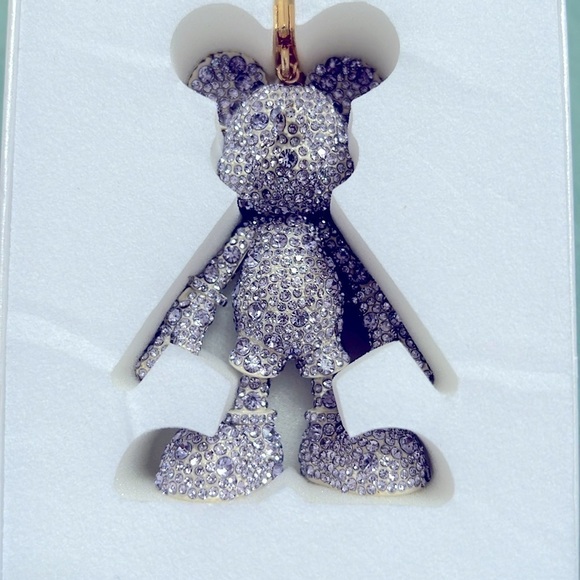 Baublebar Disney Mickey Mouse Bling PURPLE Crystal Bag Charm Key Chain F… - Picture 3 of 8